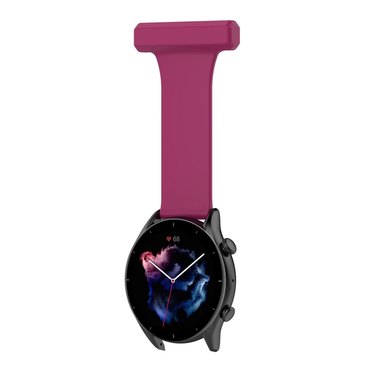 For Huawei Watch GT Runner/Samsung Galaxy Watch3 45mm Pin Style 22mm Doctor Nurse Watch Silicone Strap Hanging Buckle