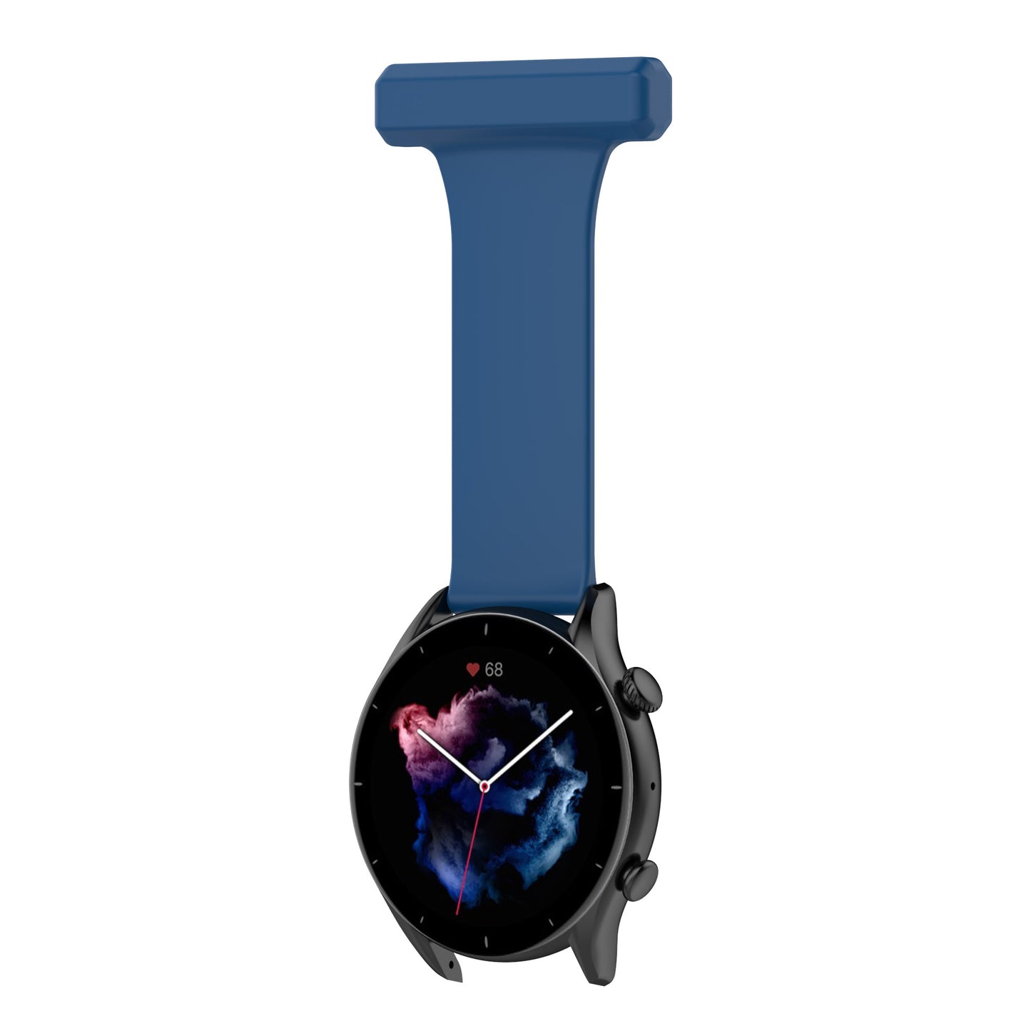 For Huawei Watch GT Runner/Samsung Galaxy Watch3 45mm Pin Style 22mm Doctor Nurse Watch Silicone Strap Hanging Buckle