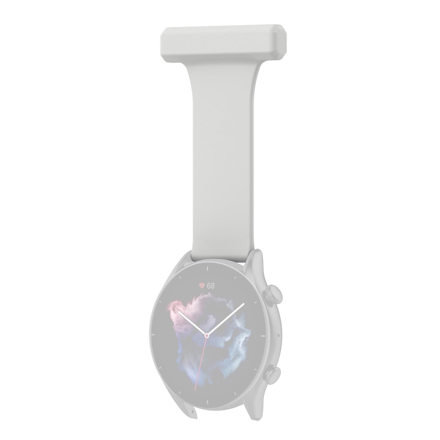 For Huawei Watch GT Runner/Samsung Galaxy Watch3 45mm Pin Style 22mm Doctor Nurse Watch Silicone Strap Hanging Buckle