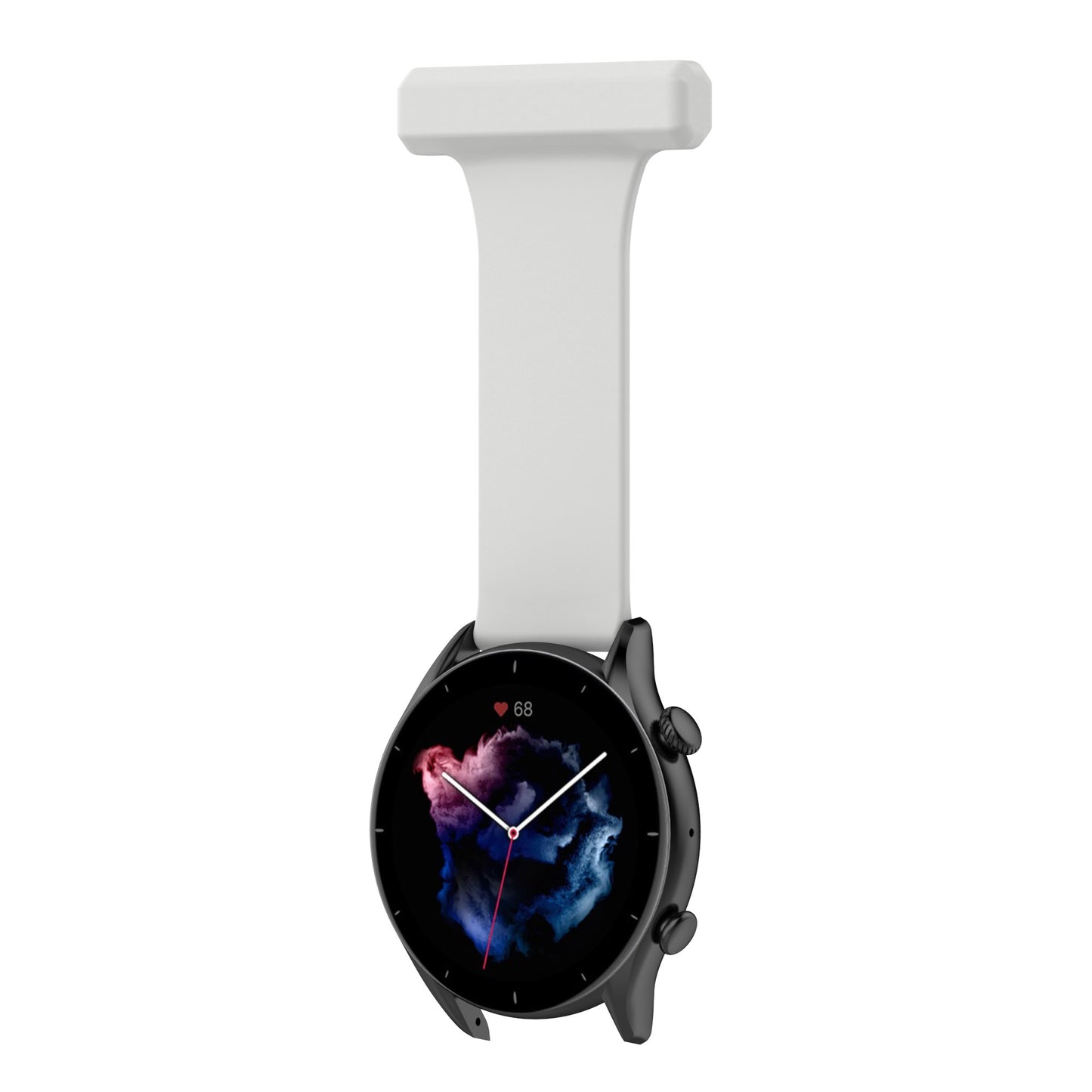 For Huawei Watch GT Runner/Samsung Galaxy Watch3 45mm Pin Style 22mm Doctor Nurse Watch Silicone Strap Hanging Buckle