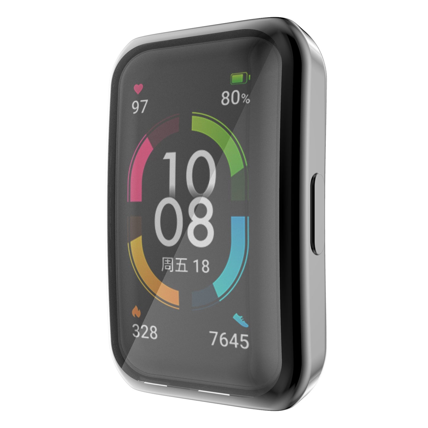 For Huawei Band 6/Band 6 Pro/Band 7/Honor 6 Anti-fall Shockproof Electroplating Transparent Watch Case