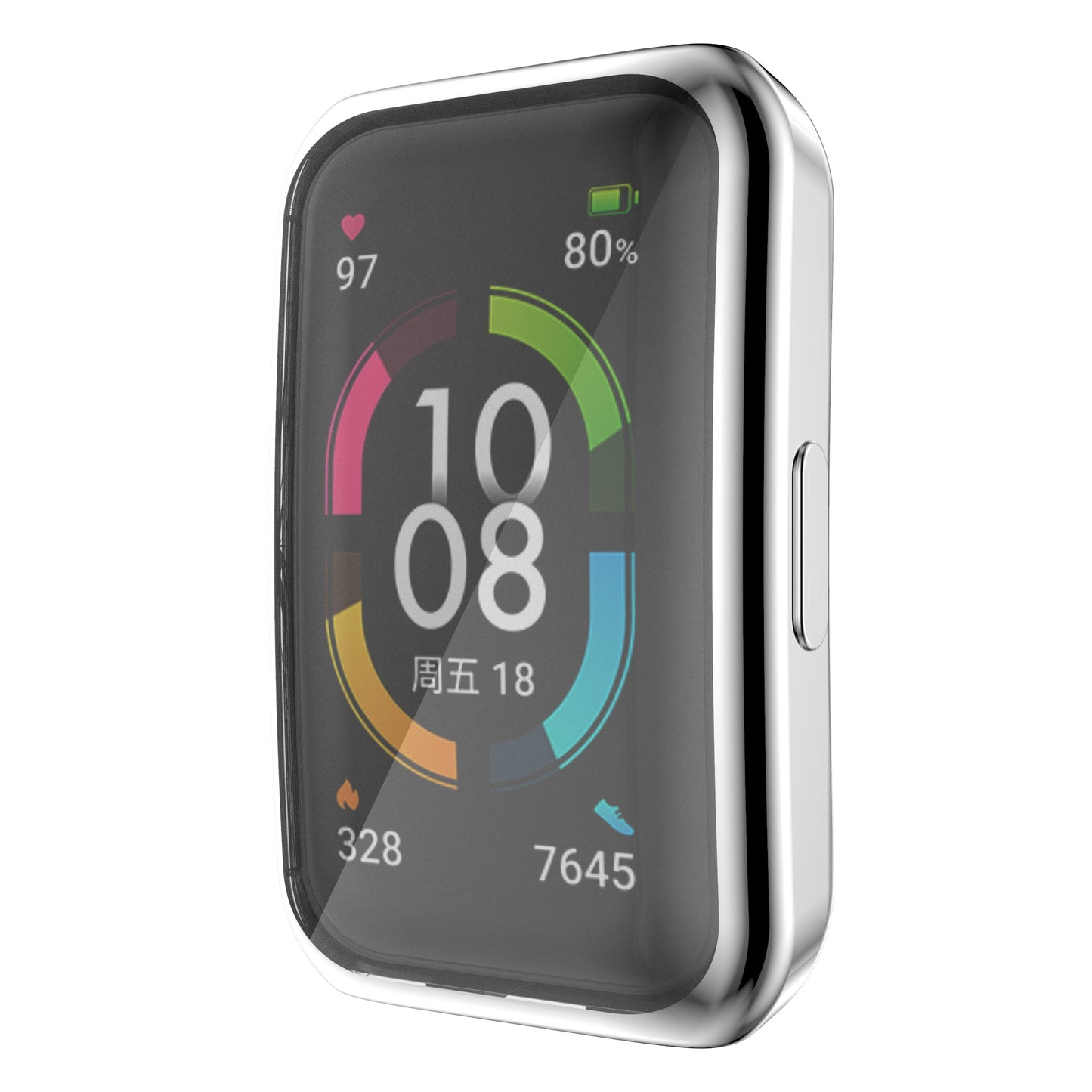 For Huawei Band 6/Band 6 Pro/Band 7/Honor 6 Anti-fall Shockproof Electroplating Transparent Watch Case