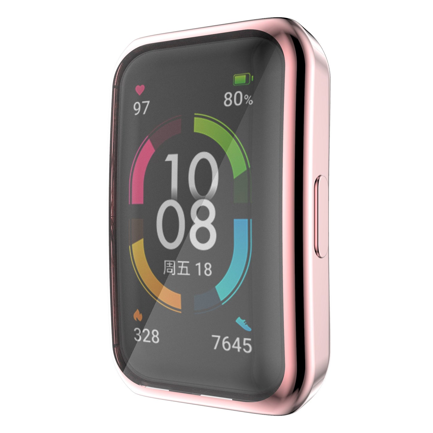 For Huawei Band 6/Band 6 Pro/Band 7/Honor 6 Anti-fall Shockproof Electroplating Transparent Watch Case