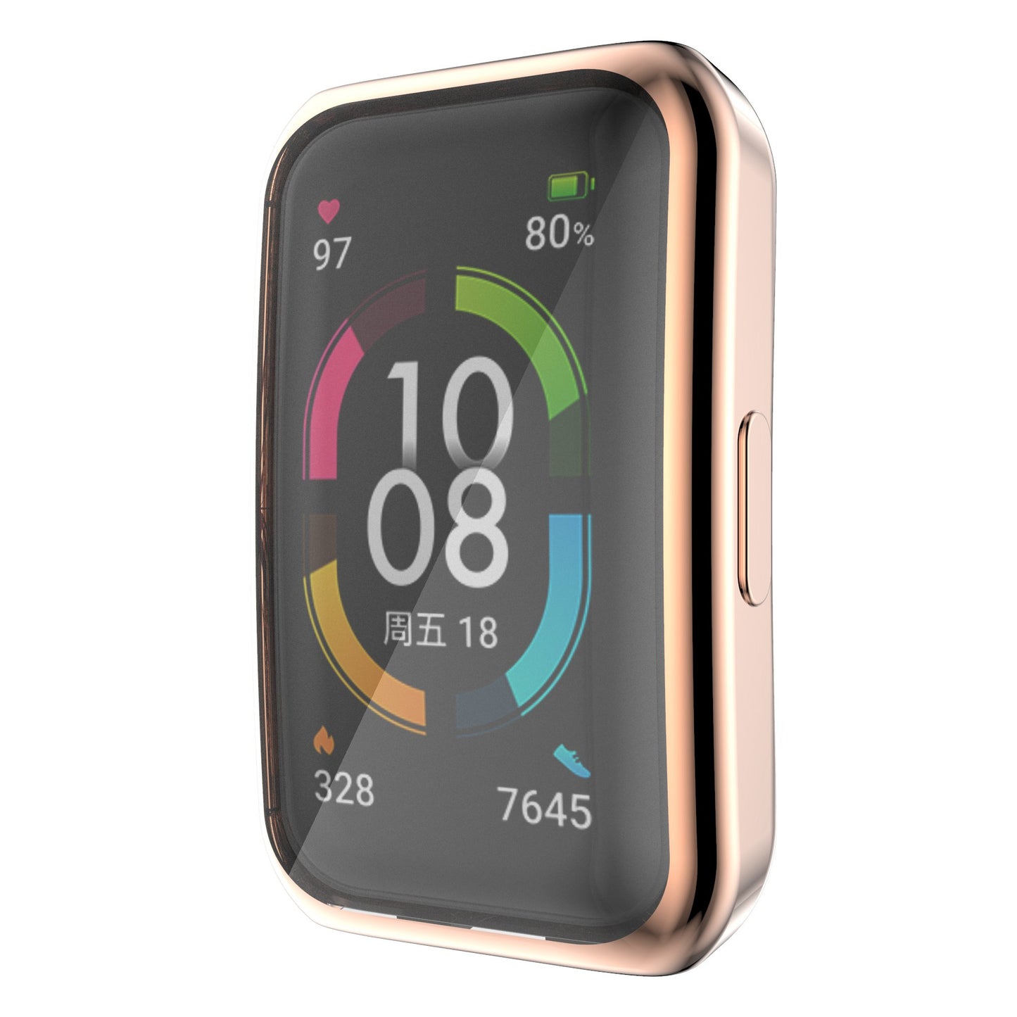 For Huawei Band 6/Band 6 Pro/Band 7/Honor 6 Anti-fall Shockproof Electroplating Transparent Watch Case