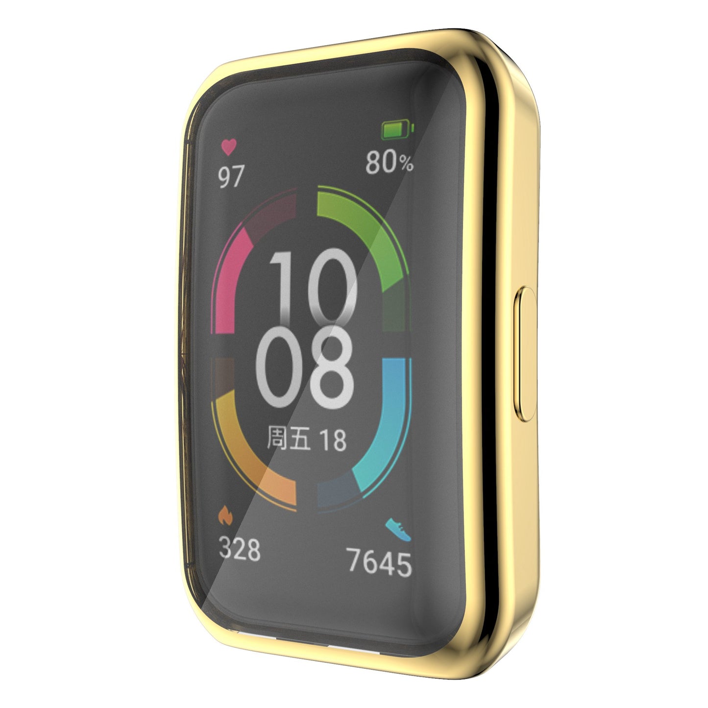 For Huawei Band 6/Band 6 Pro/Band 7/Honor 6 Anti-fall Shockproof Electroplating Transparent Watch Case