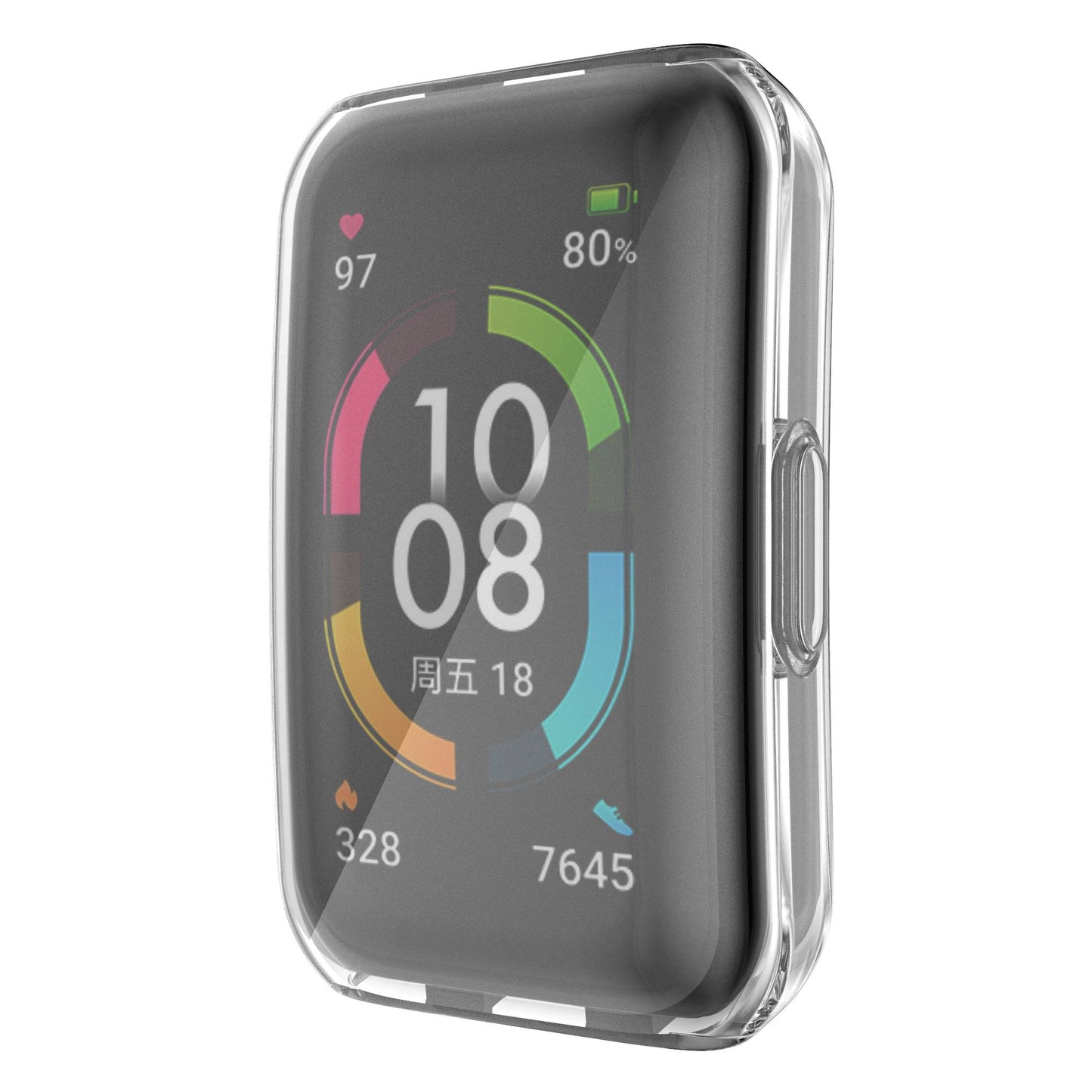 For Huawei Band 6/Band 6 Pro/Band 7/Honor 6 Drop-proof Electroplating Transparent Watch Case