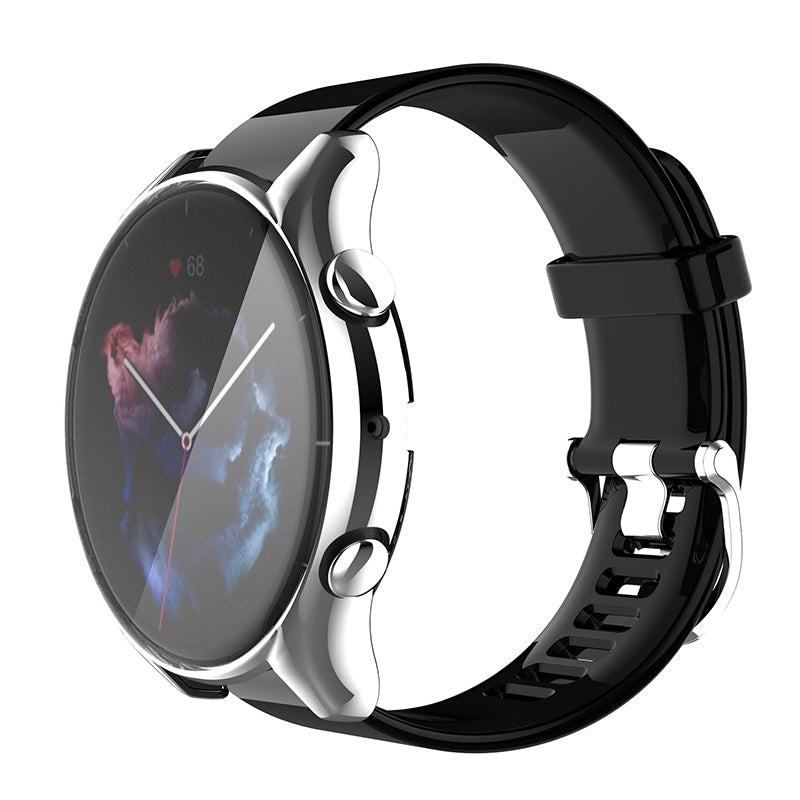 For Huami Amazfit GTR 3/GTR 3 Pro Soft TPU Anti-scratch Watch Case Full Coverage Protective Cover