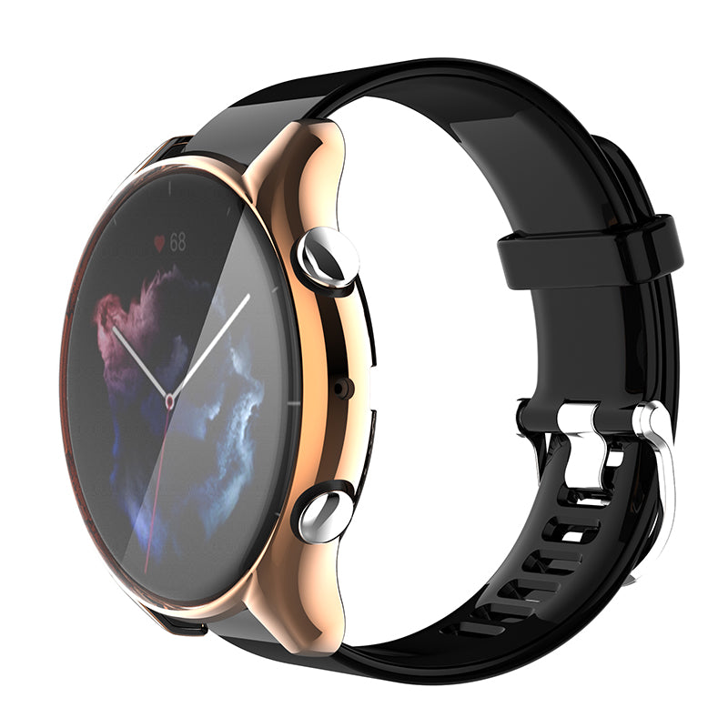 For Huami Amazfit GTR 3/GTR 3 Pro Soft TPU Anti-scratch Watch Case Full Coverage Protective Cover
