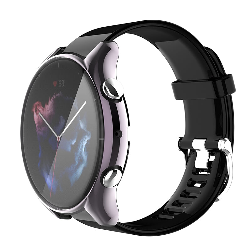 For Huami Amazfit GTR 3/GTR 3 Pro Soft TPU Anti-scratch Watch Case Full Coverage Protective Cover