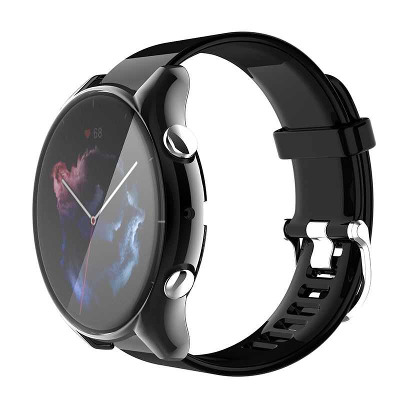 For Huami Amazfit GTR 3/GTR 3 Pro Soft TPU Anti-scratch Watch Case Full Coverage Protective Cover