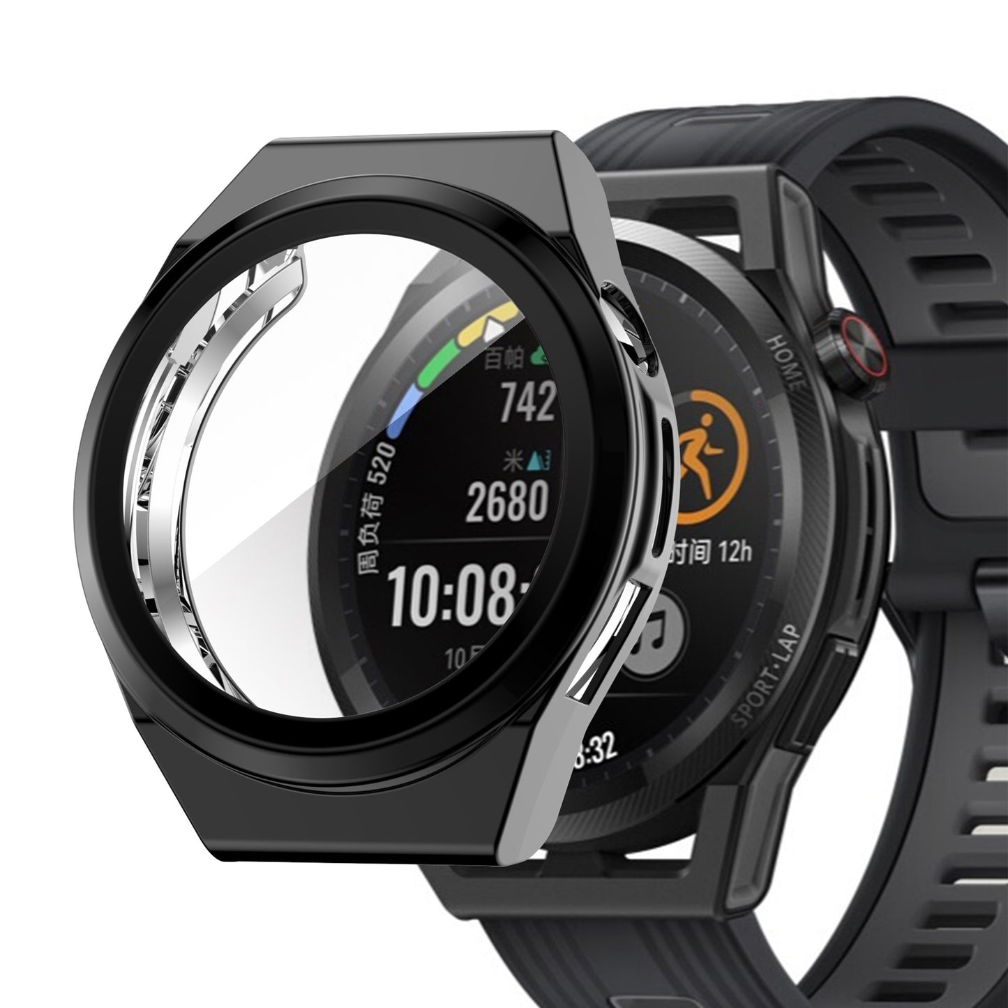 For Huawei Watch GT Runner All-inclusive Shell Cover Soft TPU Anti-Scratch Electroplating Case