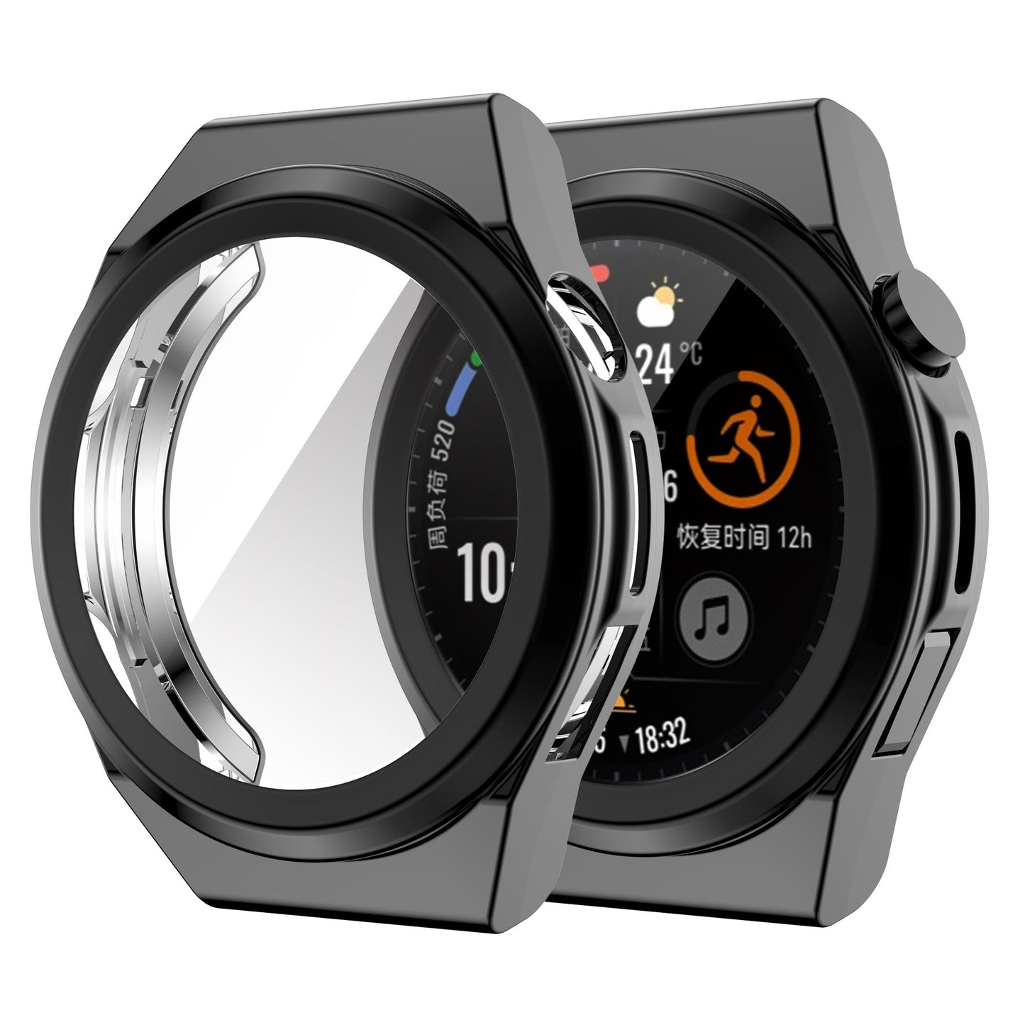For Huawei Watch GT Runner All-inclusive Shell Cover Soft TPU Anti-Scratch Electroplating Case