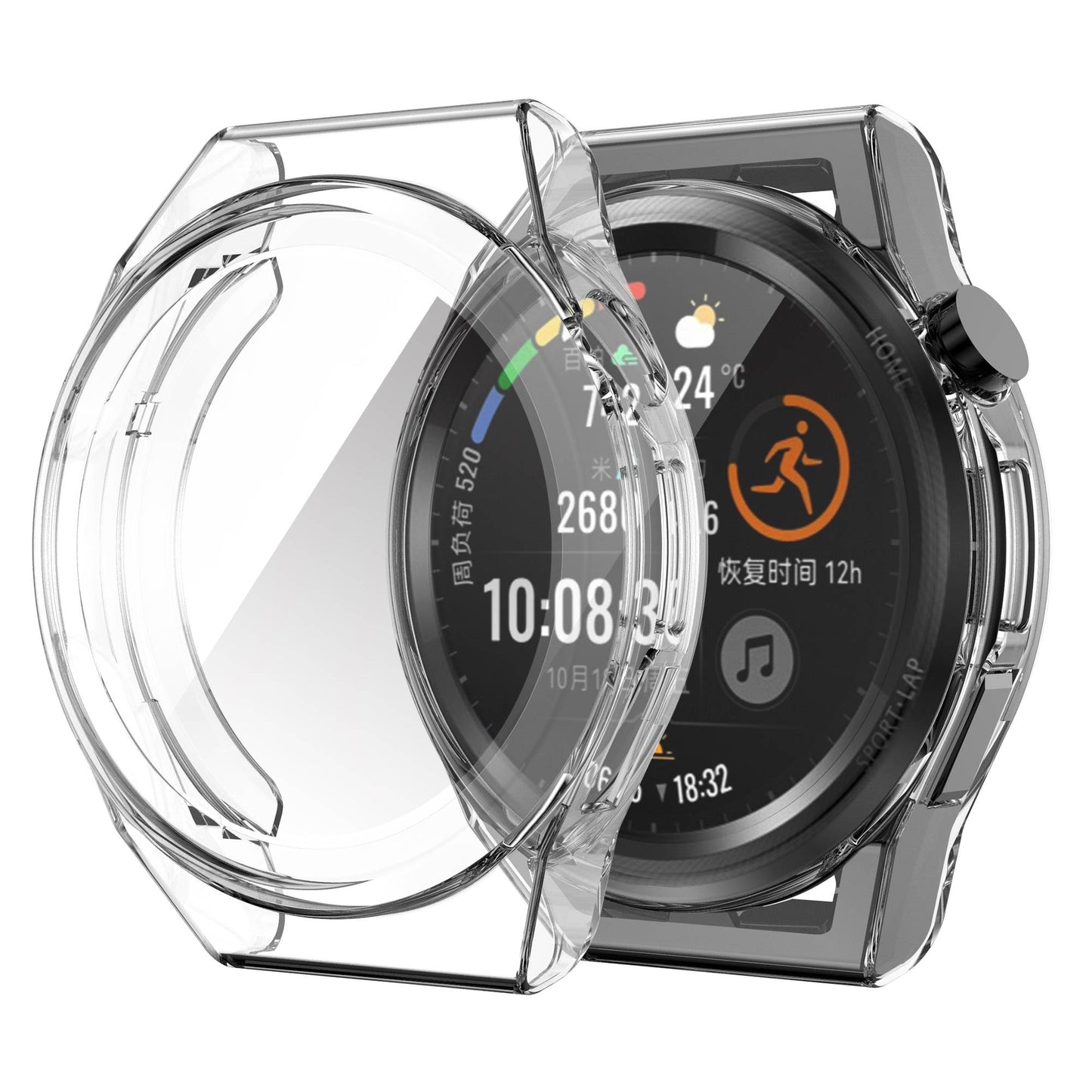 For Huawei Watch GT Runner All-inclusive Shell Cover Soft TPU Anti-Scratch Electroplating Case