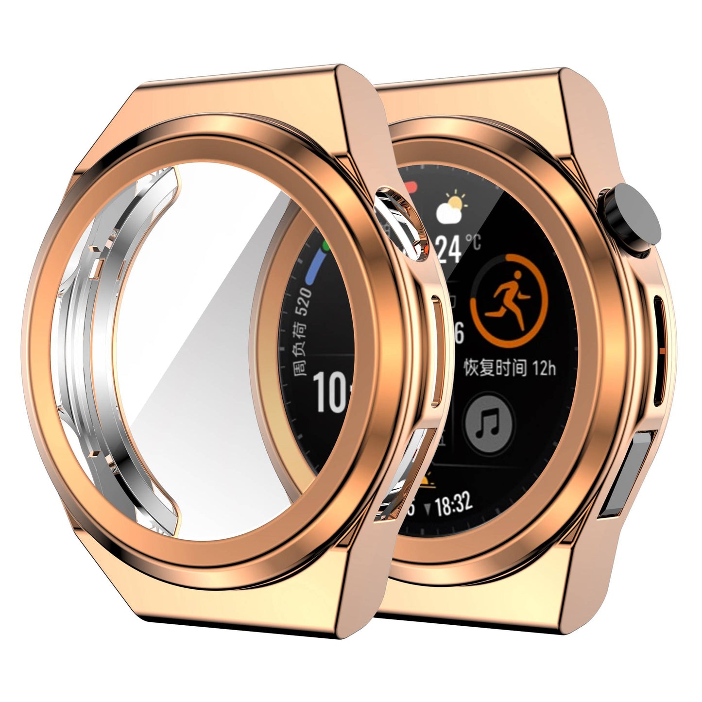 For Huawei Watch GT Runner All-inclusive Shell Cover Soft TPU Anti-Scratch Electroplating Case