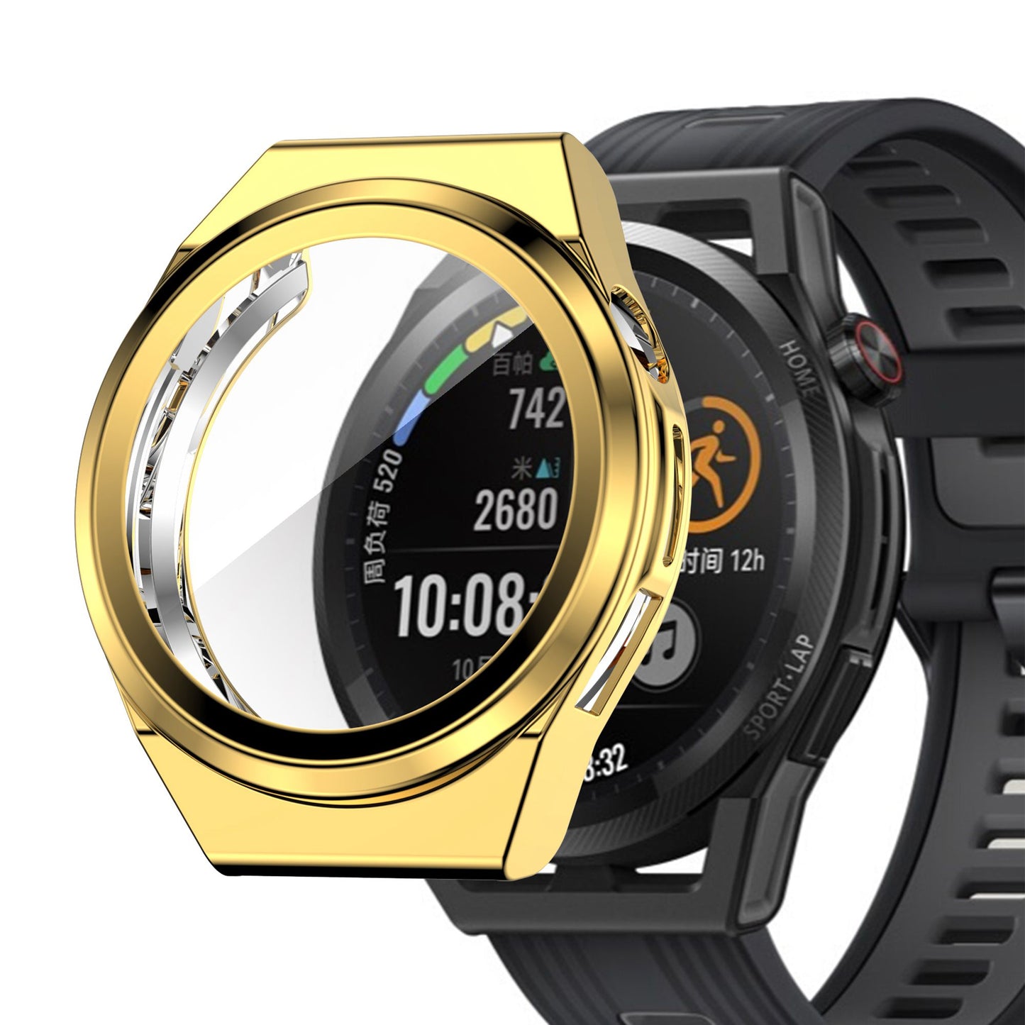 For Huawei Watch GT Runner All-inclusive Shell Cover Soft TPU Anti-Scratch Electroplating Case