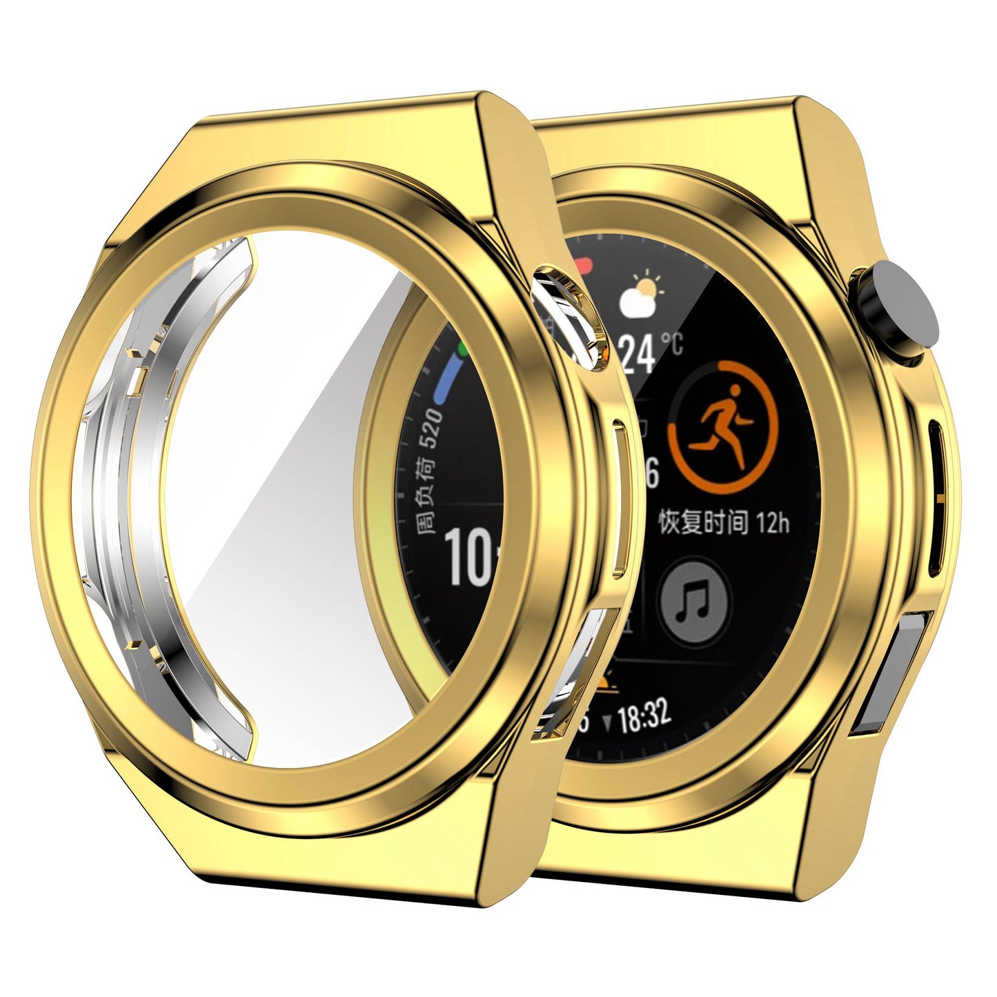 For Huawei Watch GT Runner All-inclusive Shell Cover Soft TPU Anti-Scratch Electroplating Case