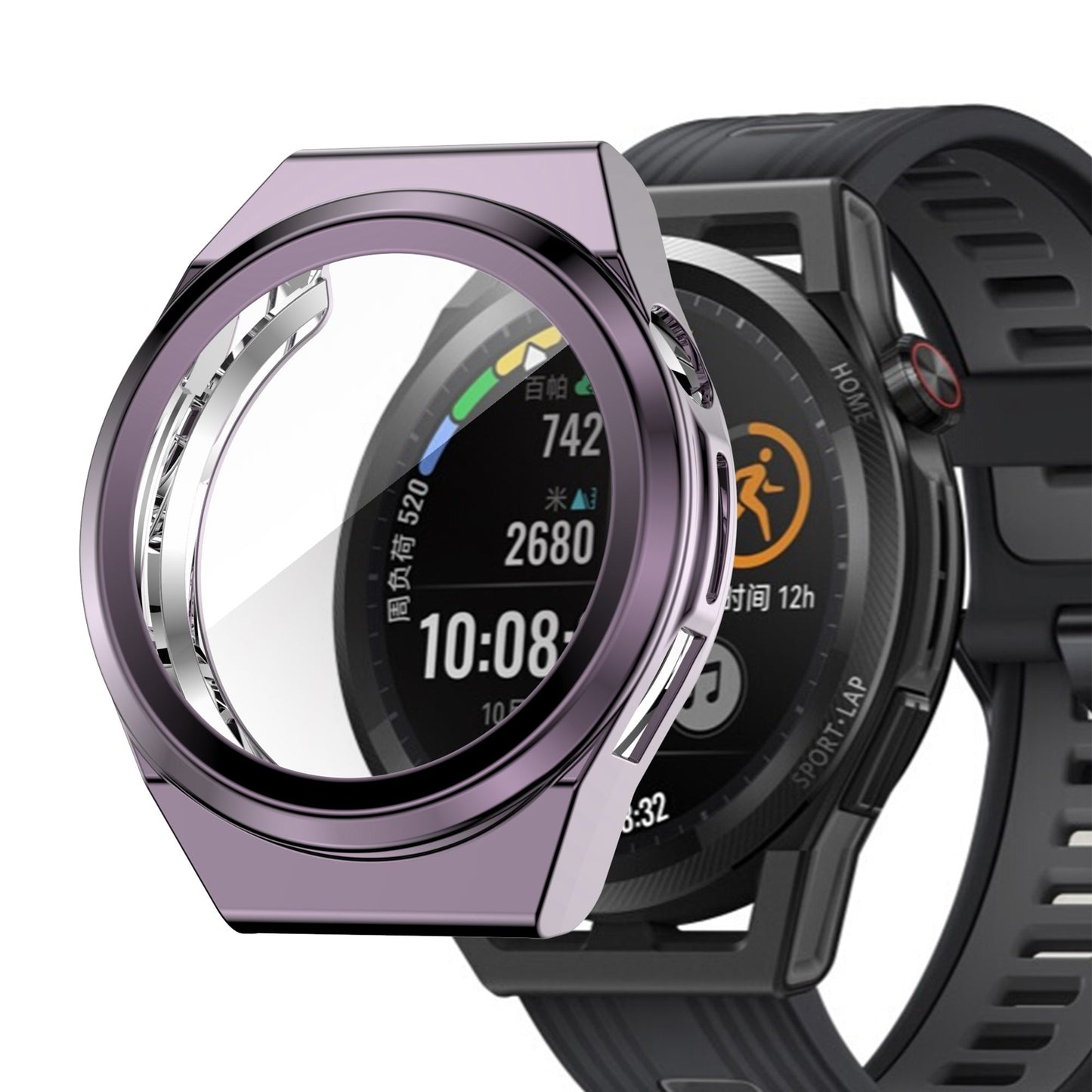 For Huawei Watch GT Runner All-inclusive Shell Cover Soft TPU Anti-Scratch Electroplating Case
