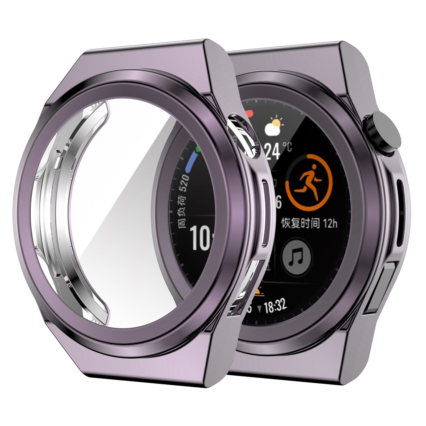 For Huawei Watch GT Runner All-inclusive Shell Cover Soft TPU Anti-Scratch Electroplating Case