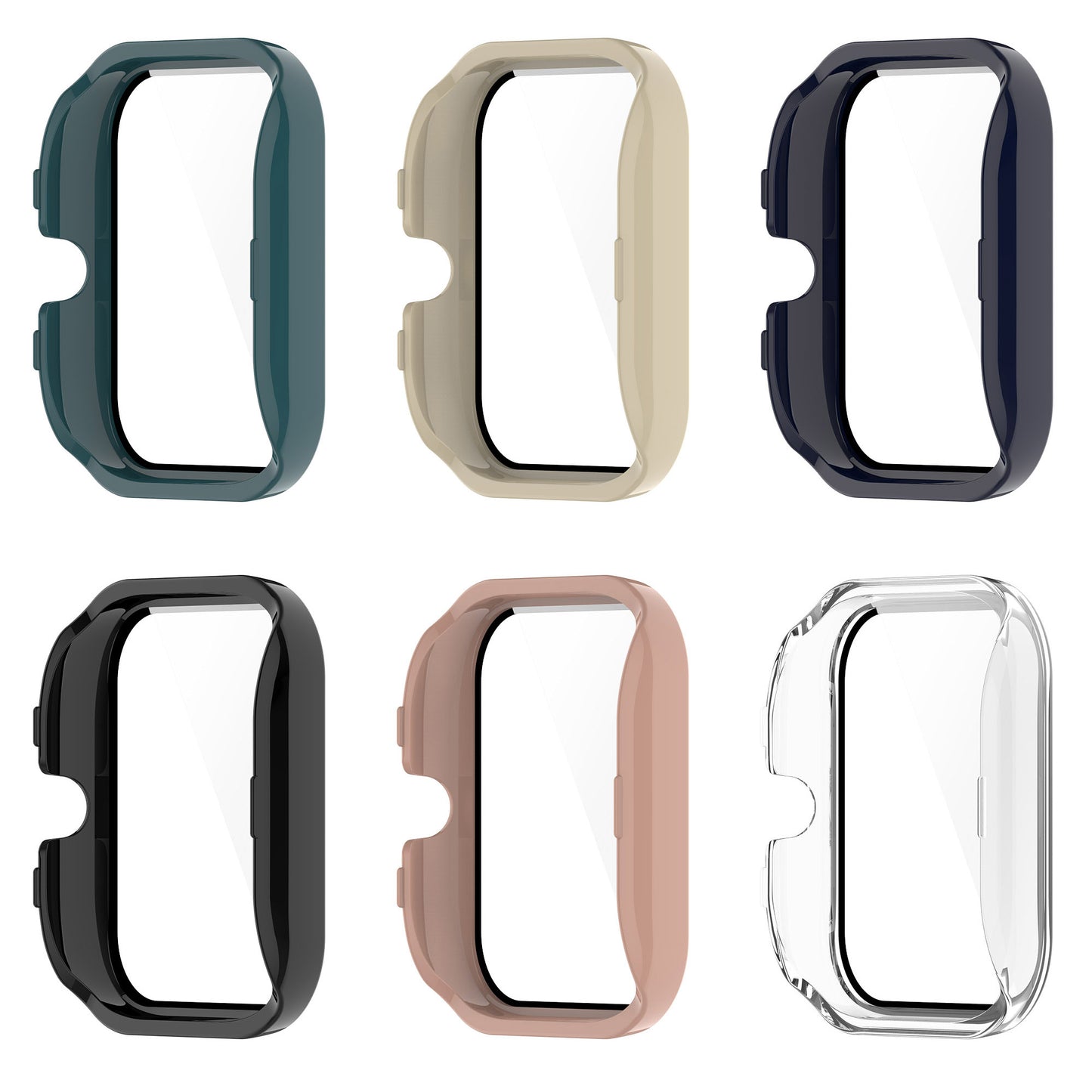 For Huami Amazfit GTS 4 Mini Hard PC Case with Tempered Glass Screen Protector Scratch Resistant Overall Protective Cover