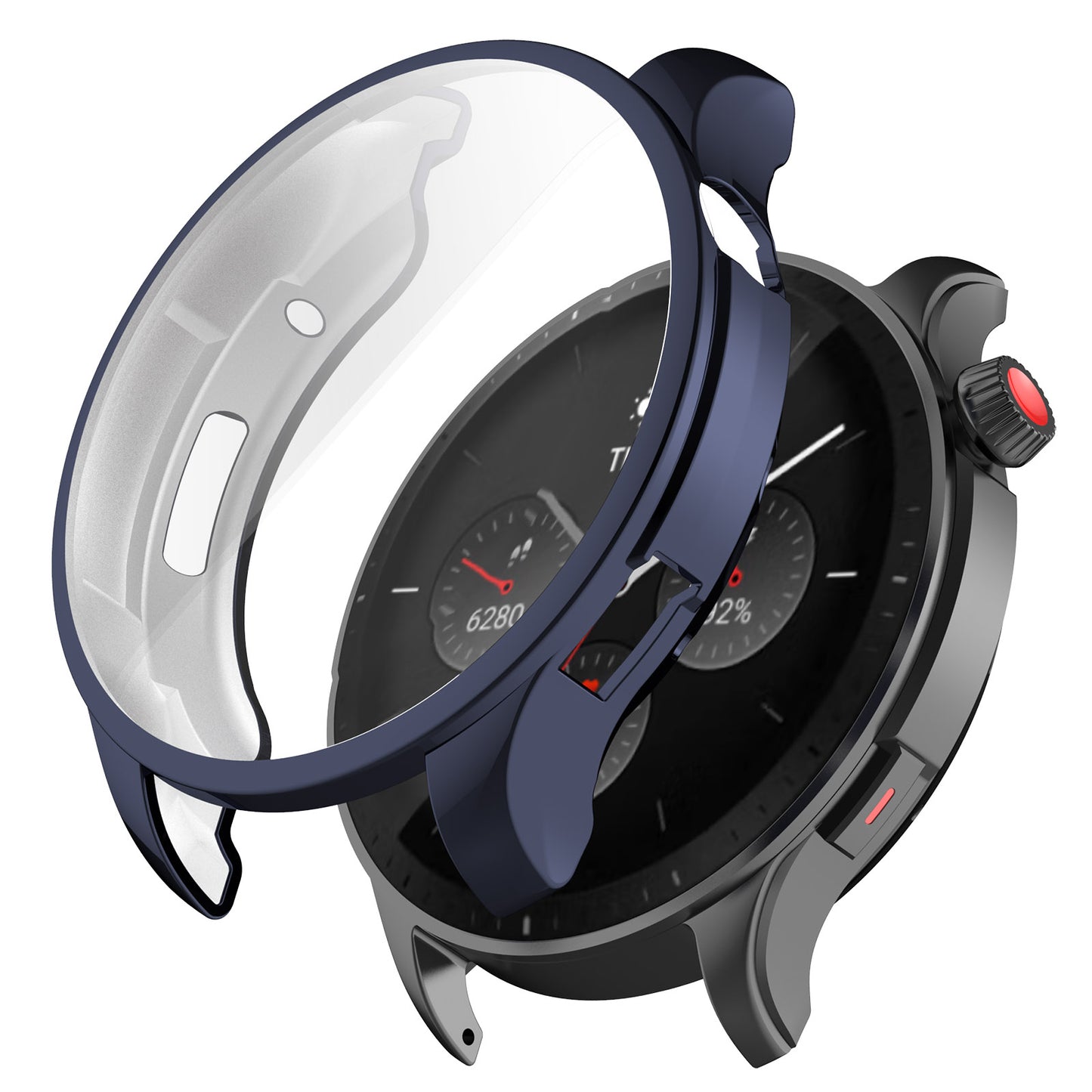 For Huami Amazfit GTR 4 46mm All-inclusive Watch Protective Cover Soft TPU Scratch Resistant Electroplating Case