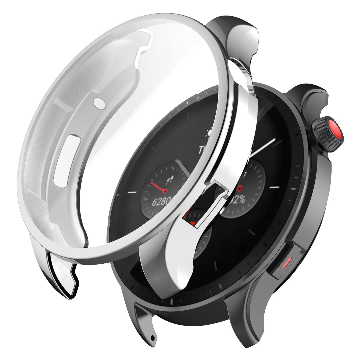 For Huami Amazfit GTR 4 46mm All-inclusive Watch Protective Cover Soft TPU Scratch Resistant Electroplating Case