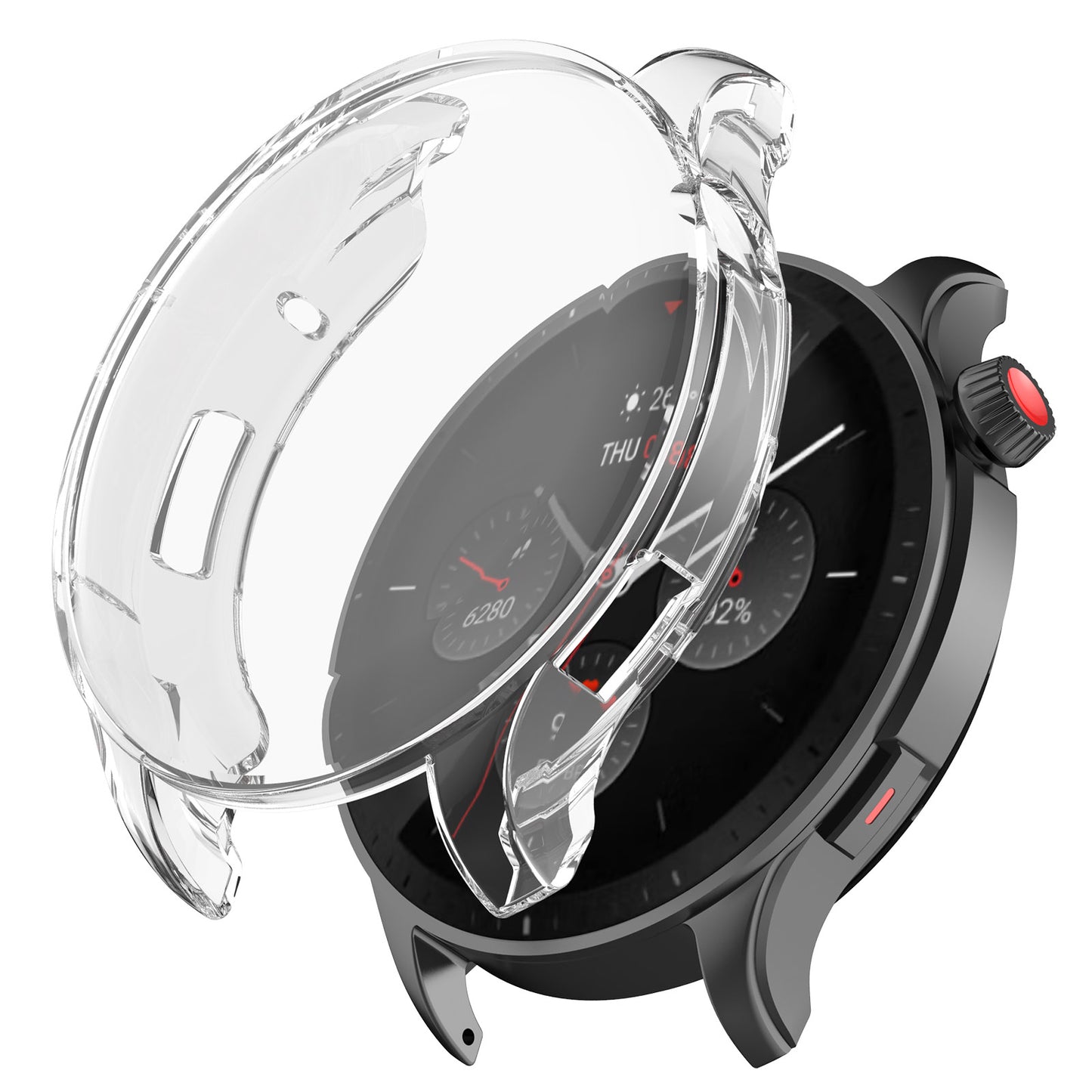 For Huami Amazfit GTR 4 46mm All-inclusive Watch Protective Cover Soft TPU Scratch Resistant Electroplating Case