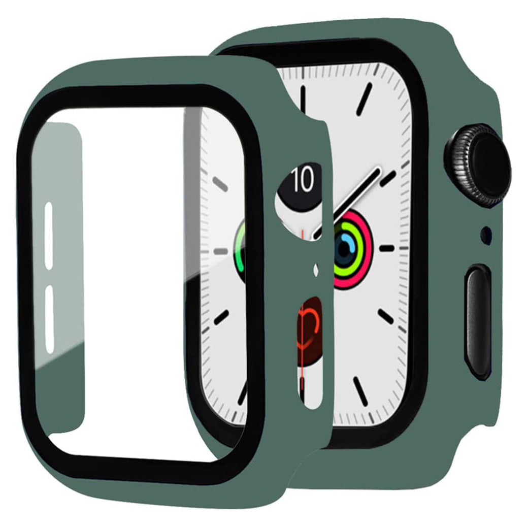 2-in-1 Frame PC + Tempered Glass Protector Watch Case for Apple Watch Series 3/2/1 42mm