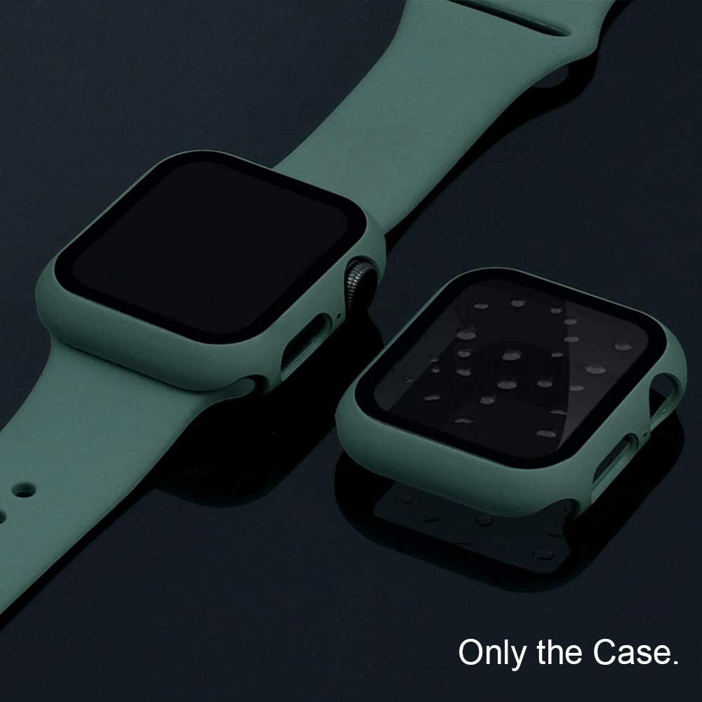 2-in-1 Frame PC + Tempered Glass Protector Watch Case for Apple Watch Series 3/2/1 42mm