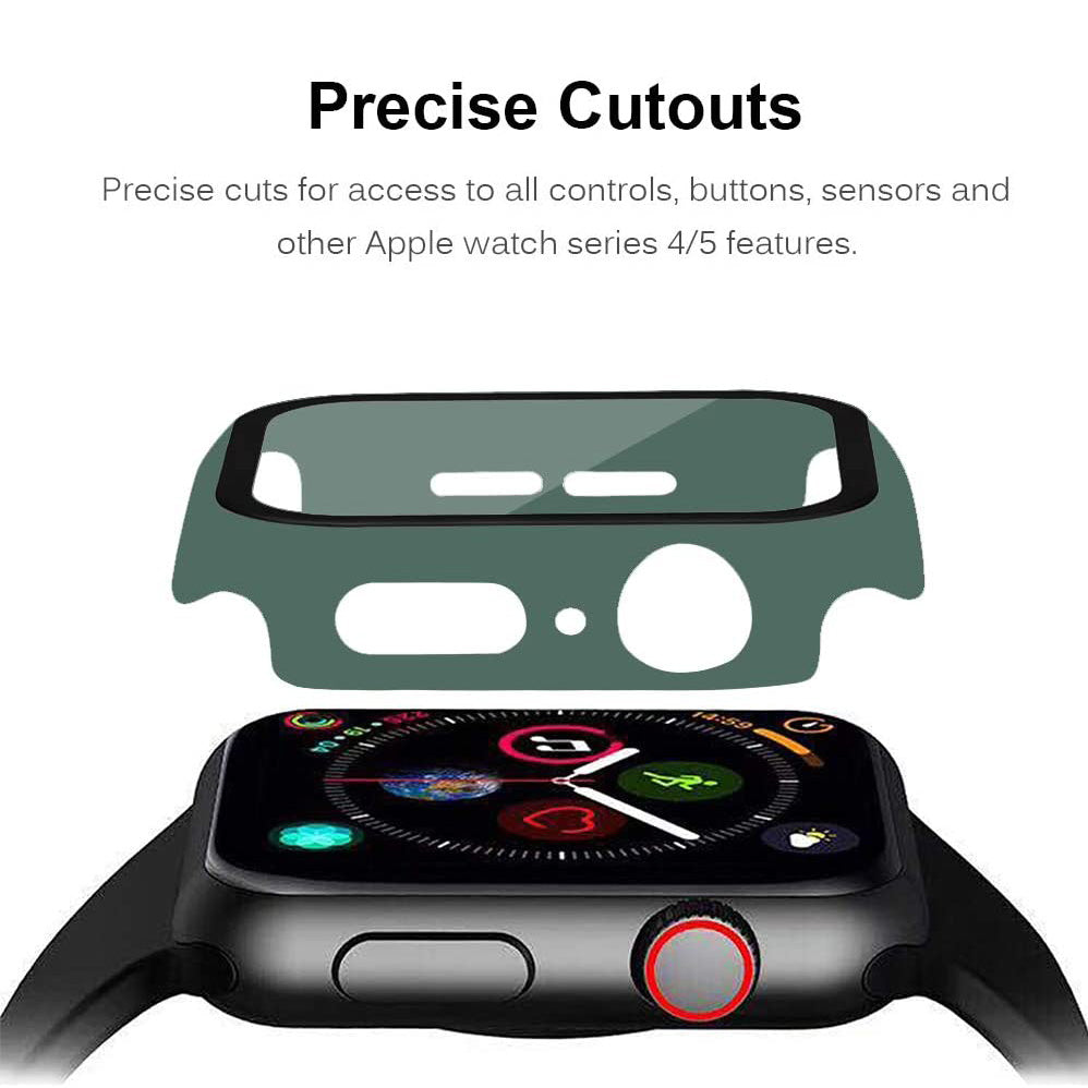 2-in-1 Frame PC + Tempered Glass Protector Watch Case for Apple Watch Series 3/2/1 42mm