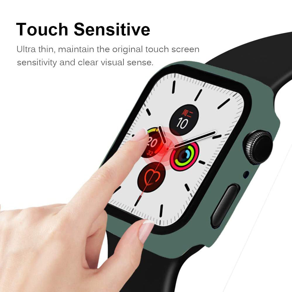 2-in-1 Frame PC + Tempered Glass Protector Watch Case for Apple Watch Series 3/2/1 42mm