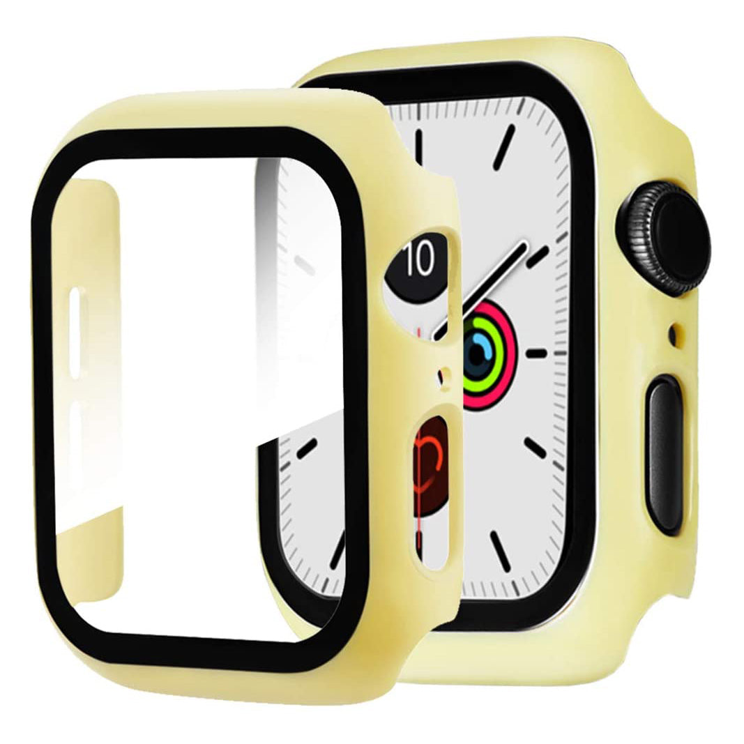2-in-1 Frame PC + Tempered Glass Protector Watch Case for Apple Watch Series 3/2/1 42mm