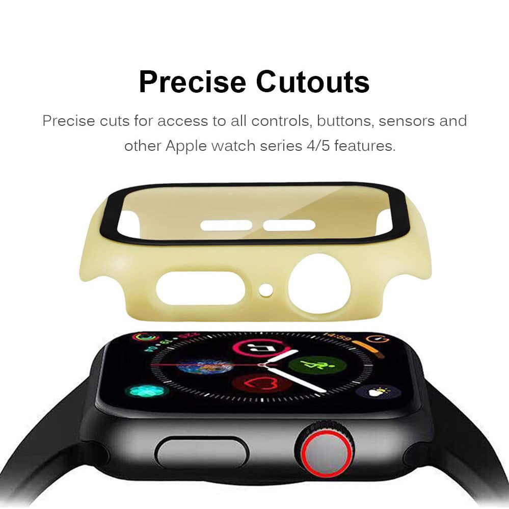 2-in-1 Frame PC + Tempered Glass Protector Watch Case for Apple Watch Series 3/2/1 42mm