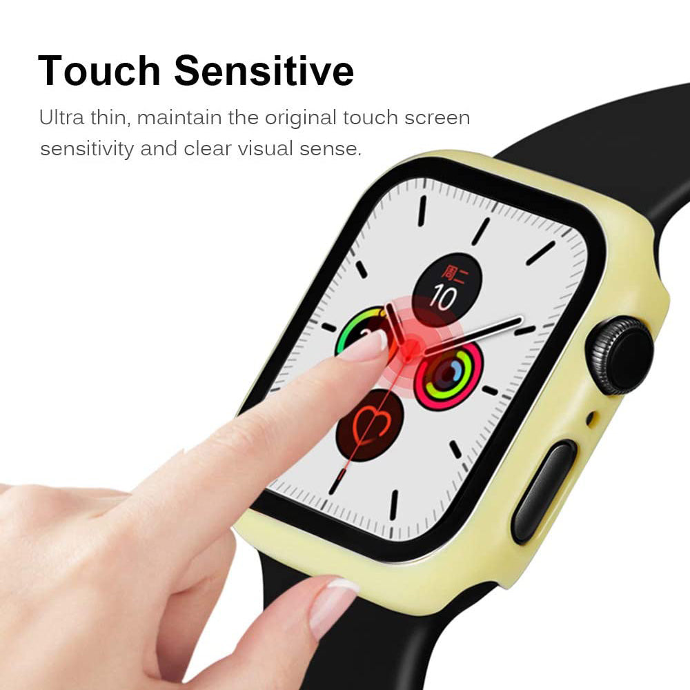 2-in-1 Frame PC + Tempered Glass Protector Watch Case for Apple Watch Series 3/2/1 42mm
