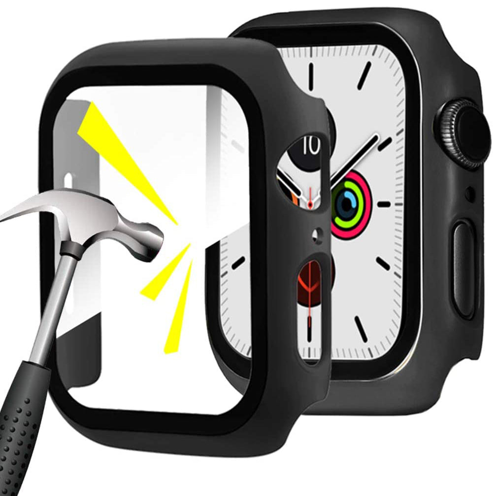 2-in-1 Frame PC + Tempered Glass Protector Watch Case for Apple Watch Series 3/2/1 42mm