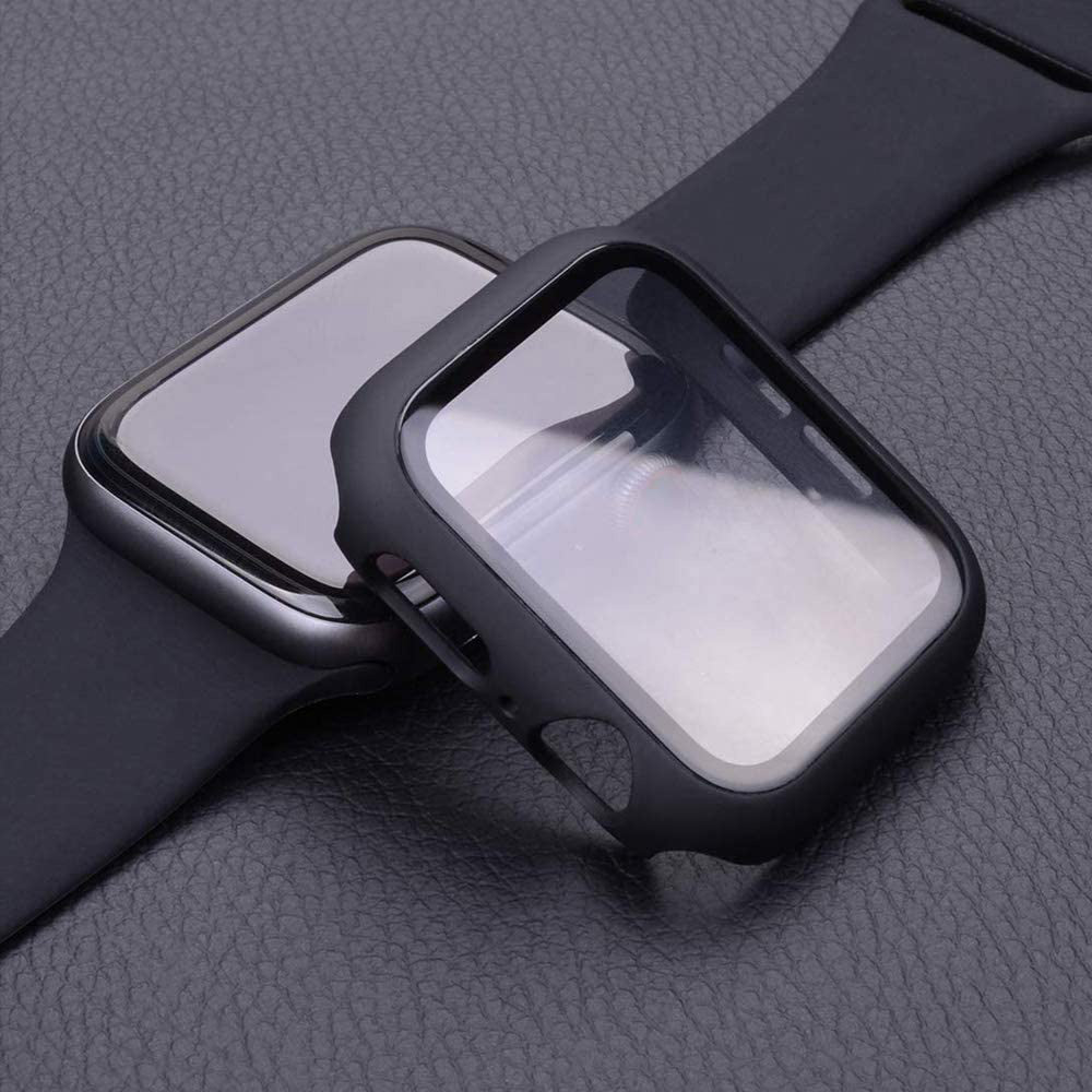 2-in-1 Frame PC + Tempered Glass Protector Watch Case for Apple Watch Series 3/2/1 42mm