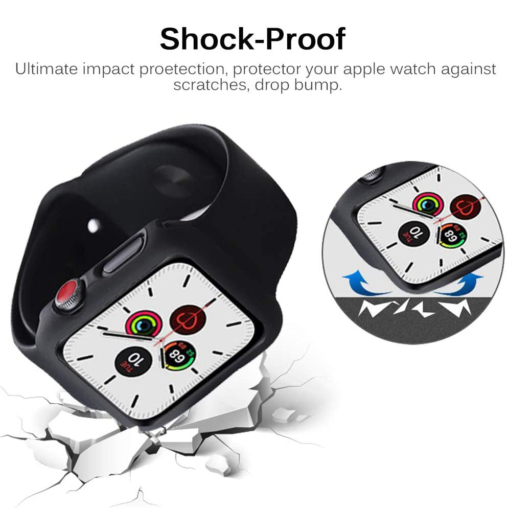 2-in-1 Frame PC + Tempered Glass Protector Watch Case for Apple Watch Series 3/2/1 42mm