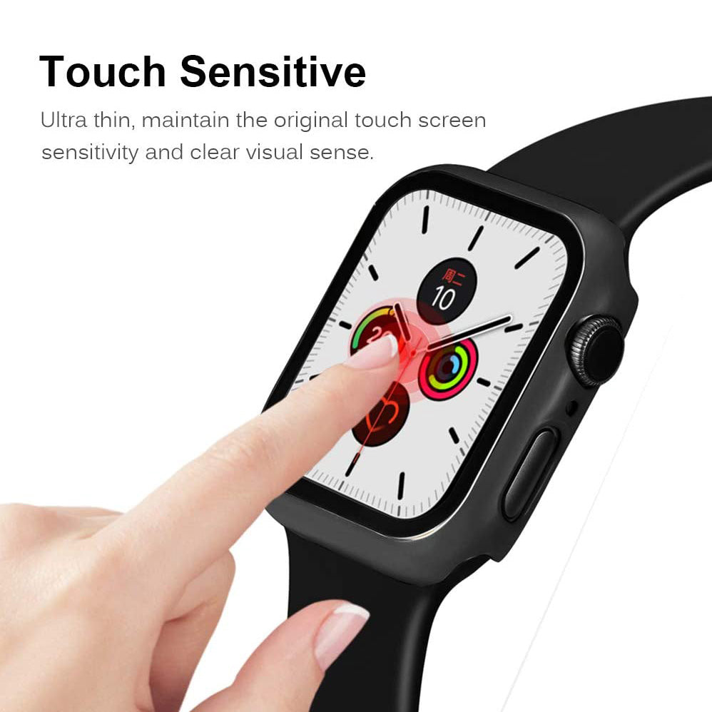2-in-1 Frame PC + Tempered Glass Protector Watch Case for Apple Watch Series 3/2/1 42mm