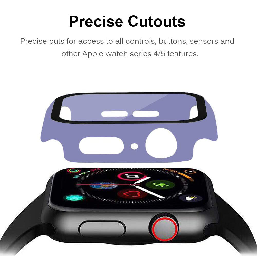 2-in-1 Frame PC + Tempered Glass Protector Watch Case for Apple Watch Series 3/2/1 42mm