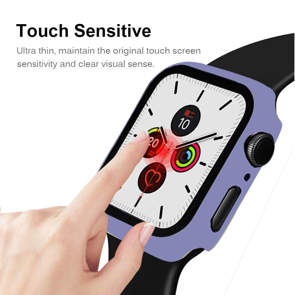 2-in-1 Frame PC + Tempered Glass Protector Watch Case for Apple Watch Series 3/2/1 42mm
