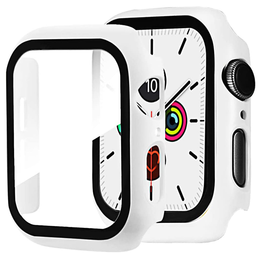 2-in-1 Frame PC + Tempered Glass Protector Watch Case for Apple Watch Series 3/2/1 42mm