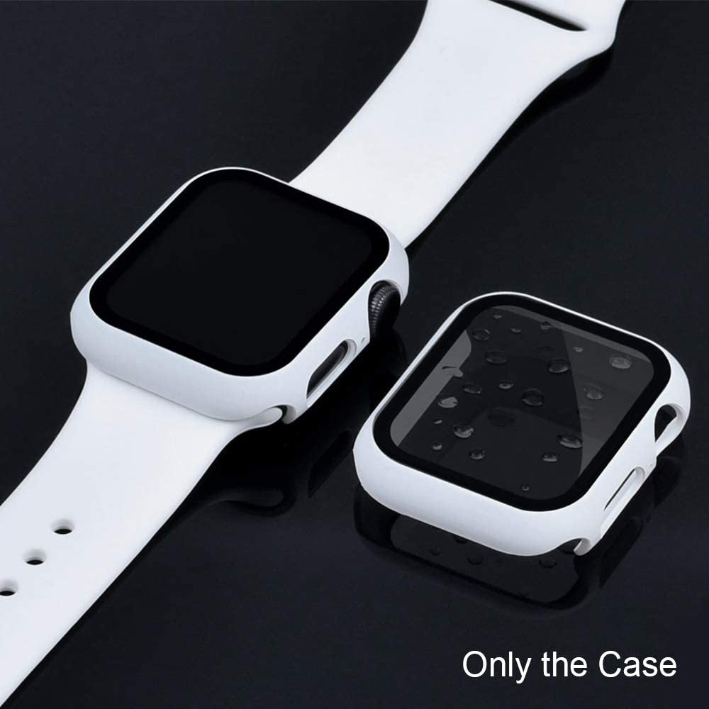 2-in-1 Frame PC + Tempered Glass Protector Watch Case for Apple Watch Series 3/2/1 42mm