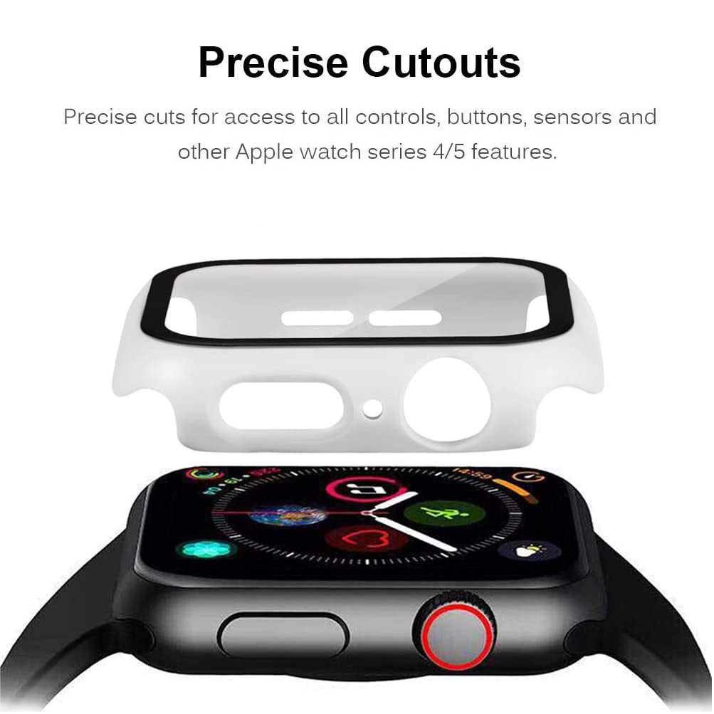 2-in-1 Frame PC + Tempered Glass Protector Watch Case for Apple Watch Series 3/2/1 42mm