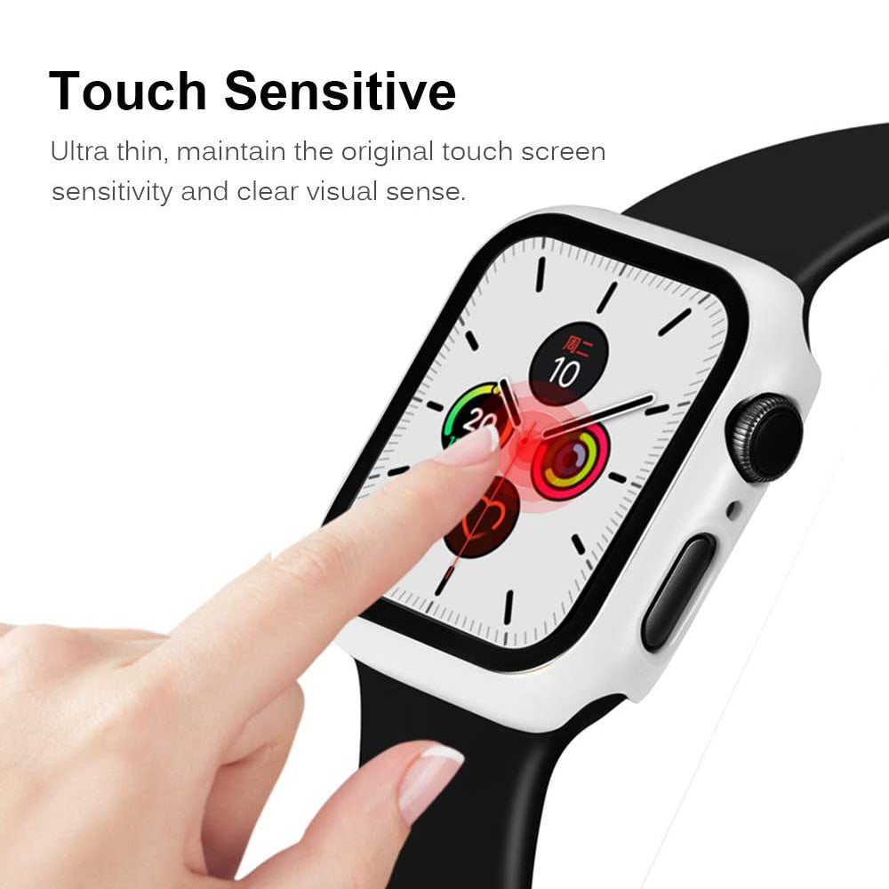 2-in-1 Frame PC + Tempered Glass Protector Watch Case for Apple Watch Series 3/2/1 42mm