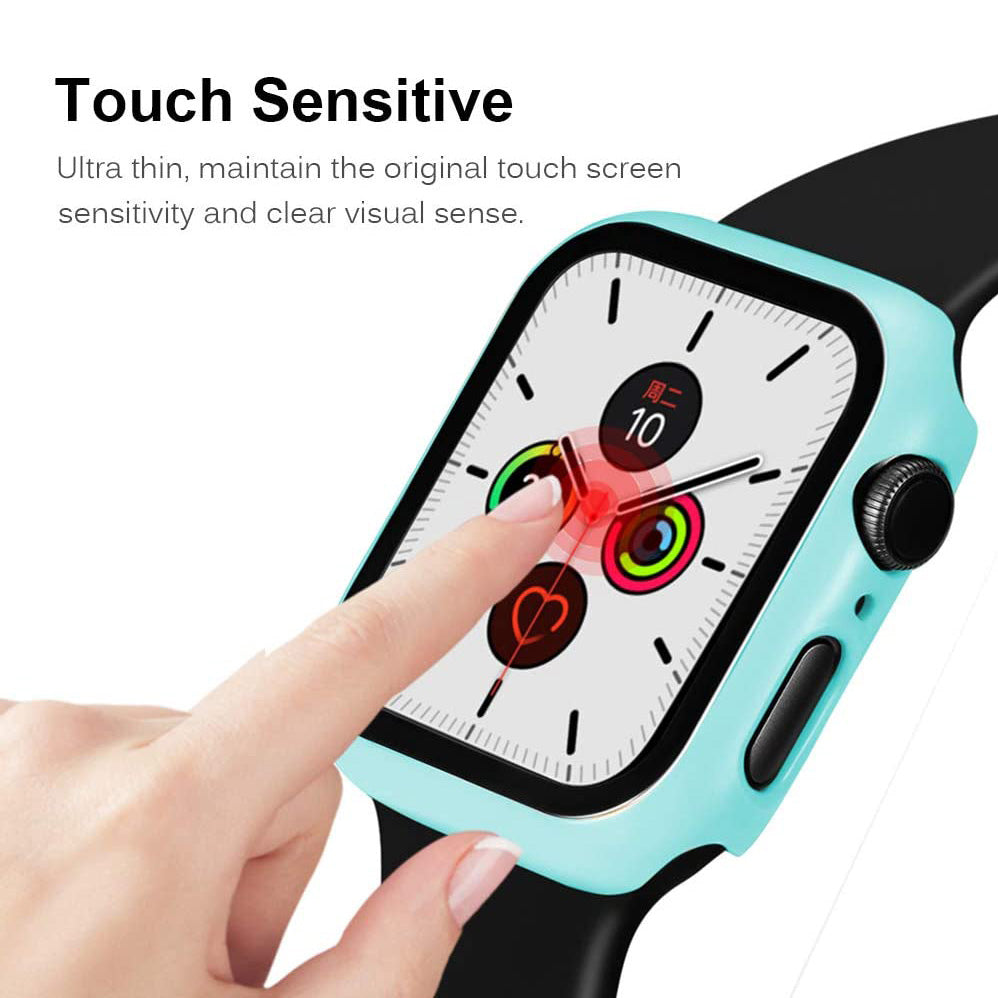 2-in-1 Frame PC + Tempered Glass Protector Watch Case for Apple Watch Series 3/2/1 42mm