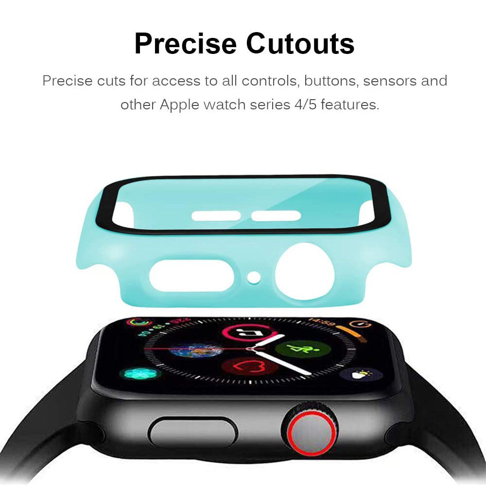 2-in-1 Frame PC + Tempered Glass Protector Watch Case for Apple Watch Series 3/2/1 42mm