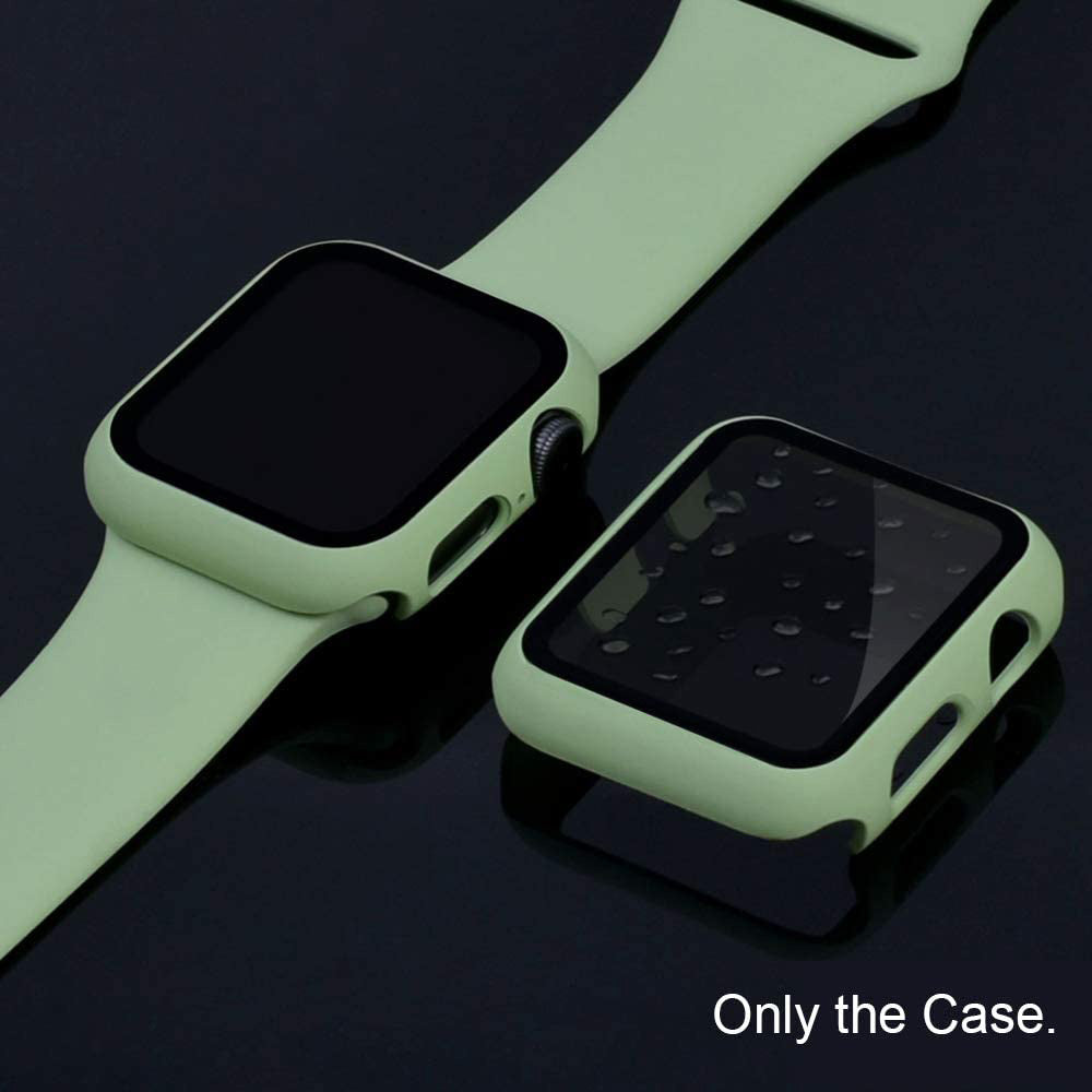 2-in-1 Frame PC + Tempered Glass Protector Watch Case for Apple Watch Series 3/2/1 42mm