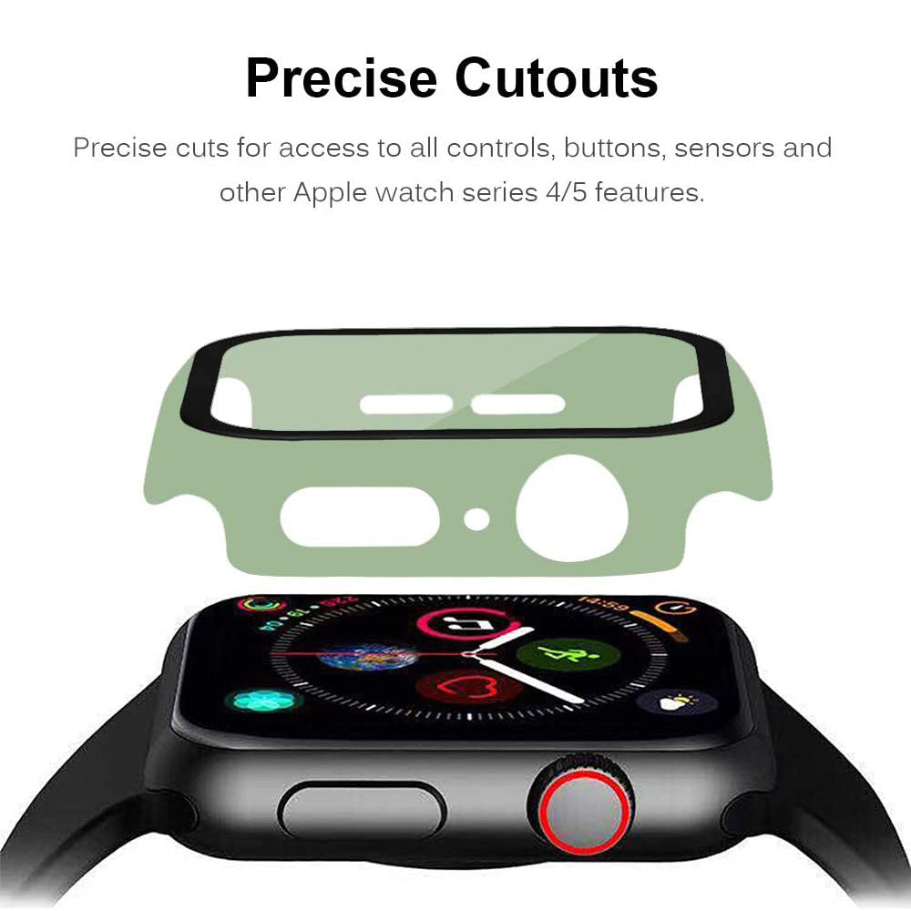 2-in-1 Frame PC + Tempered Glass Protector Watch Case for Apple Watch Series 3/2/1 42mm