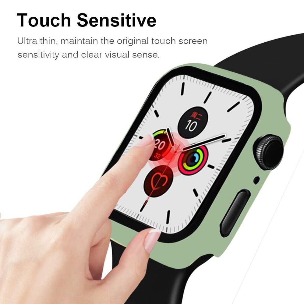 2-in-1 Frame PC + Tempered Glass Protector Watch Case for Apple Watch Series 3/2/1 42mm