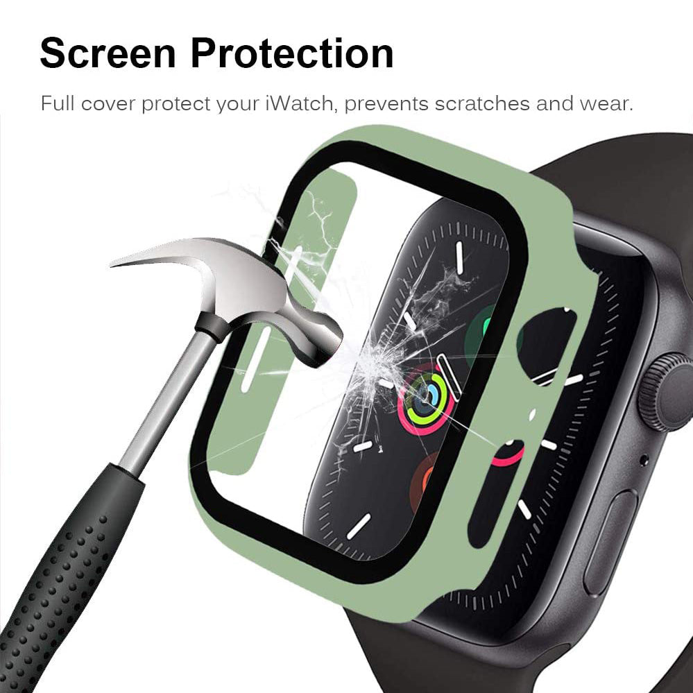 2-in-1 Frame PC + Tempered Glass Protector Watch Case for Apple Watch Series 3/2/1 42mm