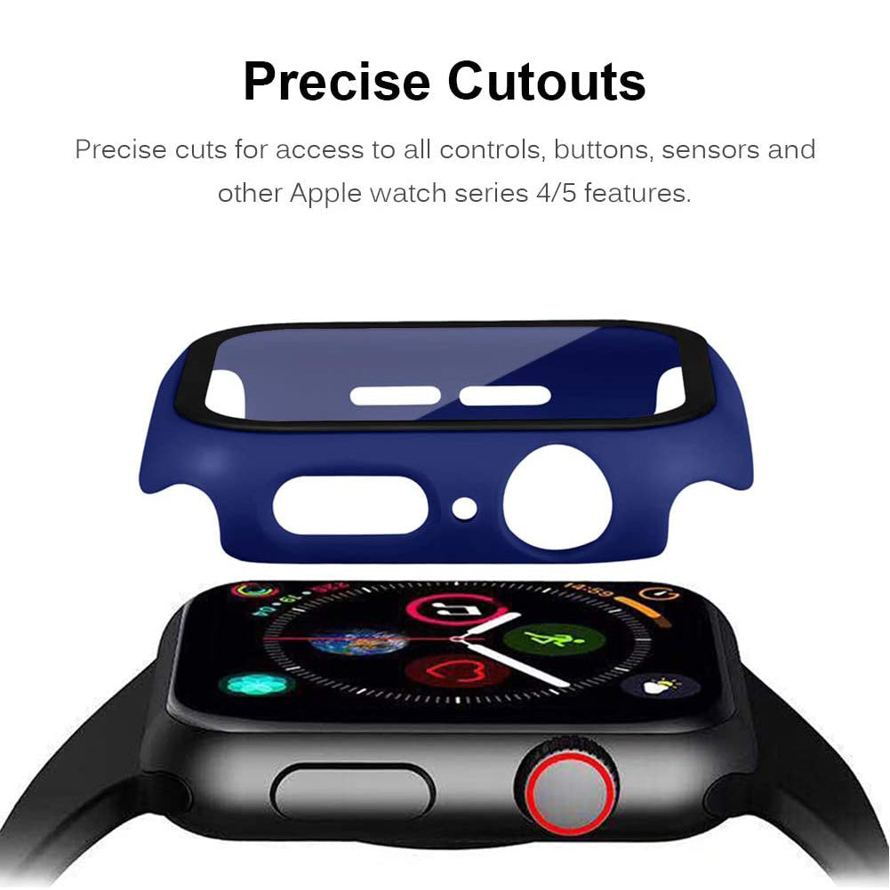 2-in-1 Frame PC + Tempered Glass Protector Watch Case for Apple Watch Series 3/2/1 42mm